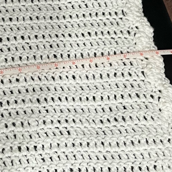 NWT Baby Receiving Blanket Afghan. White. Handmade Crochet. Perfect Shower Gift - Picture 3 of 3